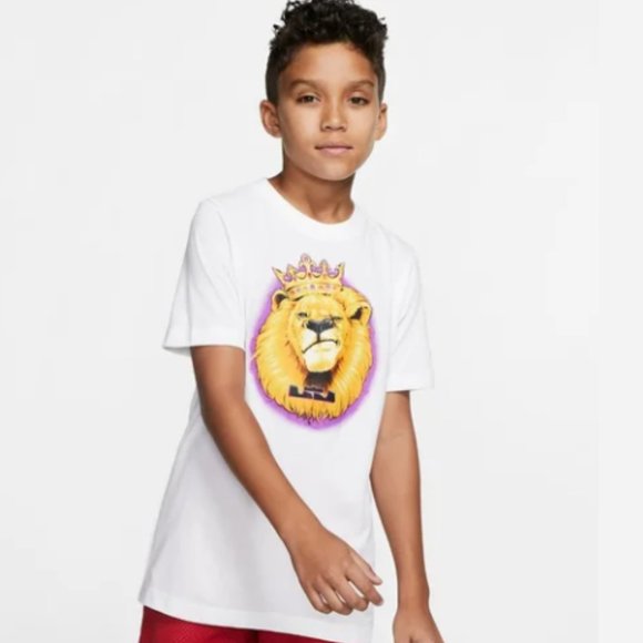 Nike Other - Nike Dri-Fit LeBron James Lion Airbrush Graphic Tee White Size Large NWT